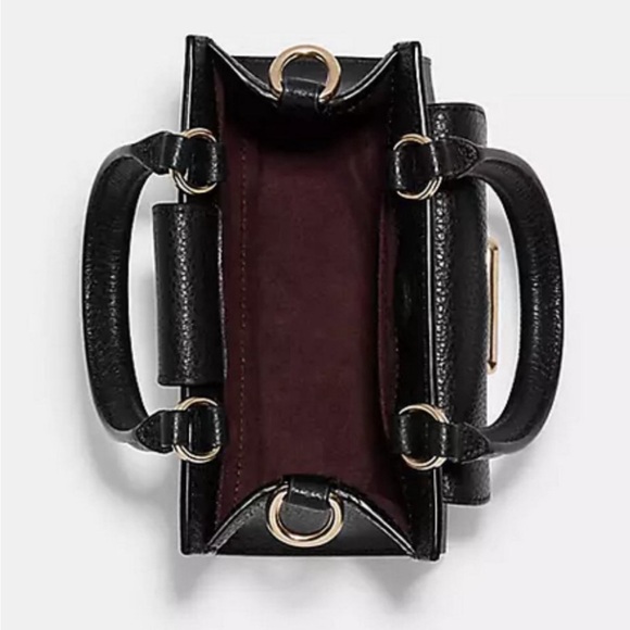 Coach Mini Pepper Crossbody In Signature Canvas Brown / Black  EUC - Picture 4 of 17